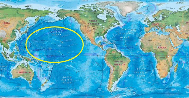 The Great Pacific Garbage Patch Map