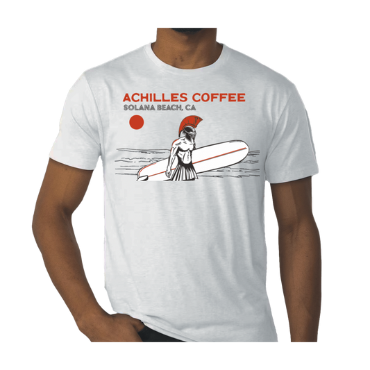 Achilles Coffee Solana Beach Warrior Surfer T-Shirt