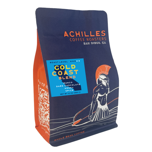 Achilles Coffee Roasters Gold Coast Blend 10 oz coffee bag
