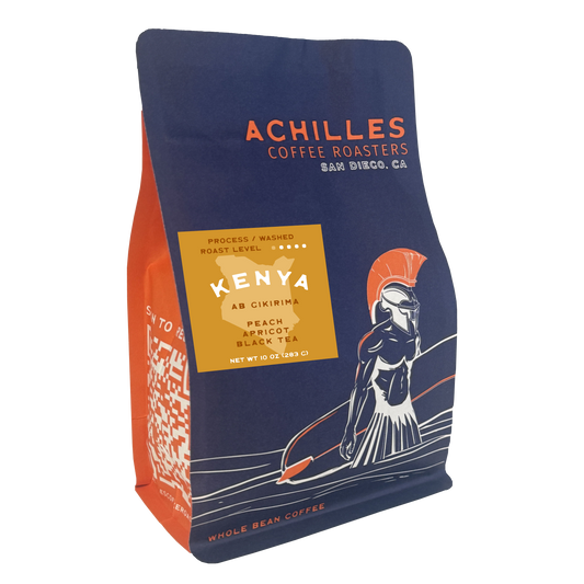 Achilles Coffee Roasters Kenya AB Gikirima Washed 10oz whole bean coffee bag