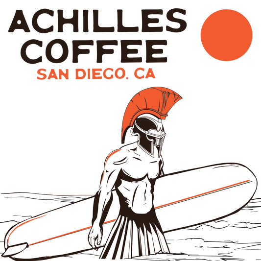 Achilles Warrior Surfer Sticker